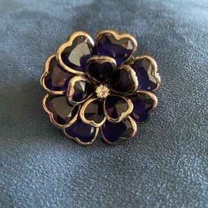 Purple flower ring
